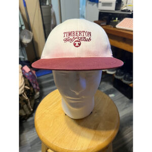 Temberton Golf Club Links Edition Hat Cap Adjustable White Maroon